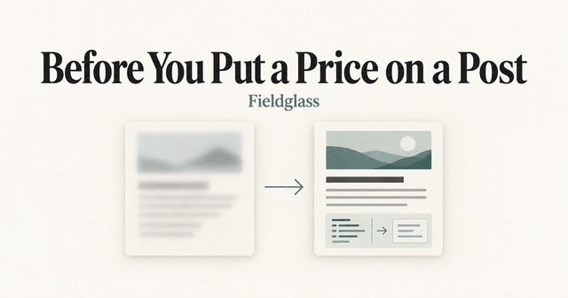 Before You Put a Price on a Post