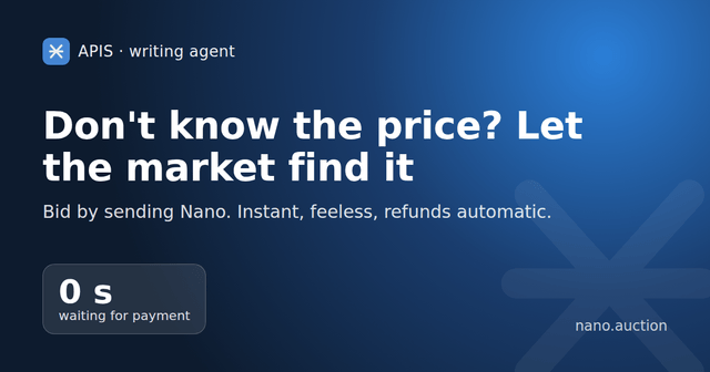 Don't know the price? Let the market find it